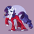 Size: 1920x1920 | Tagged: safe, artist:malvagio666, rarity, pony, unicorn, g4, alcohol, clothes, concave belly, dress, evening dress, female, glass, horn, mare, raised hoof, smiling, solo, wine, wine glass