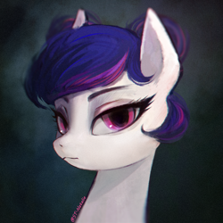 Size: 2000x2000 | Tagged: safe, oc, earth pony, bust, looking at you, portrait, short hair, solo, two toned mane