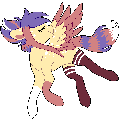 Size: 250x250 | Tagged: safe, artist:amiicommissions, oc, oc:cookie, pegasus, pony, clothes, digital art, female, mare, pixel art, simple background, socks, solo, transparent background