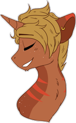 Size: 631x1017 | Tagged: safe, artist:amiicommissions, oc, pony, unicorn, bust, horn, male, portrait, simple background, solo, stallion, transparent background