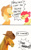 Size: 2480x4000 | Tagged: safe, artist:starburstuwu, apple bloom, applejack, earth pony, horse, pony, g4, 2 panel comic, apple sisters, bust, comic, dialogue, duo, duo female, ears back, eyes closed, female, filly, foal, high res, hoers, irl horse, live action applejack, mare, meme, open mouth, ponified meme, recolored hoers, siblings, simple background, sisters, speech bubble, too serious, white background, yelling