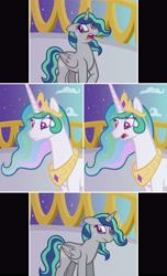 Size: 5100x8400 | Tagged: safe, artist:artisticwerks, princess celestia, oc, oc:light breeze, alicorn, pony, g4, comic, crying, duo, duo female, female, life's a breeze, mare, mother and child, mother and daughter, motion lines, no dialogue, nodding, offspring, parent:king sombra, parent:princess celestia, parents:celestibra, sweat