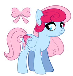 Size: 4928x5184 | Tagged: safe, artist:fricktp, twirlerina, pegasus, pony, g3, g4, colored wings, colored wingtips, g3 to g4, generation leap, simple background, solo, transparent background, wings