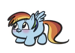 Size: 1039x738 | Tagged: safe, artist:velyashik, rainbow dash, g4, simple background, white background