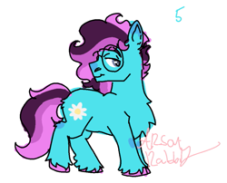 Size: 857x694 | Tagged: safe, artist:arsonrabbit, oc, oc only, oc:arial beam, earth pony, pony, g4, blue coat, blue eyes, digital art, earth pony oc, glasses, hooves, looking at you, male, pink hair, pink hooves, pink mane, pink tail, signature, simple background, solo, stallion, tail, unshorn fetlocks, white background