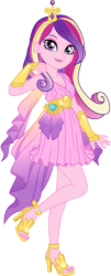 Size: 1818x4500 | Tagged: safe, artist:limedazzle, kotobukiya, princess cadance, human, equestria girls, g4, breasts, cleavage, clothes, crown, dress, equestria girls-ified, eyeshadow, feet, high heels, jewelry, kotobukiya princess cadance, lips, makeup, nail polish, open-toed shoes, pink eyeshadow, regalia, shoes, simple background, solo, toenail polish, toes, transparent background, vector