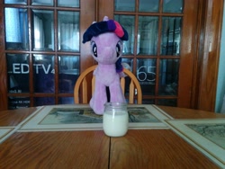 Size: 3264x2448 | Tagged: safe, twilight sparkle, g4, irl, milk, photo, plushie