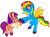 Size: 827x610 | Tagged: safe, artist:shieldwingarmorofgod, sunny starscout, oc, oc:shield wing, alicorn, g5, canon x oc, female, flying, male, race swap, shipping, simple background, straight, sunnycorn, transparent background, vector