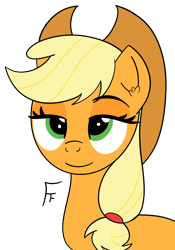 Size: 2178x3114 | Tagged: safe, artist:frownfactory, applejack, earth pony, g4, applejack's hat, cowboy hat, female, hat, simple background, transparent background