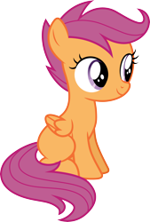 Size: 3000x4448 | Tagged: safe, artist:cloudy glow, scootaloo, pegasus, g4, female, simple background, solo, transparent background, vector