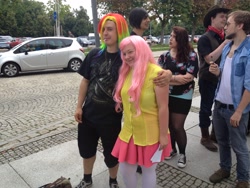 Size: 3264x2448 | Tagged: safe, fluttershy, human, galacon, g4, 2014, clothes, cosplay, costume, irl, irl human, photo