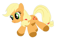 Size: 5235x3338 | Tagged: safe, artist:gmaplay, applejack, earth pony, original species, plush pony, pony, g4, plushie, simple background, smiling, solo, transparent background