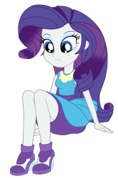 Size: 1900x2856 | Tagged: safe, artist:gmaplay, rarity, human, equestria girls, g4, my little pony equestria girls: better together, overpowered (equestria girls), bare legs, clothes, cute, dress, high heels, raribetes, rarity peplum dress, shoes, simple background, sitting, solo, transparent background