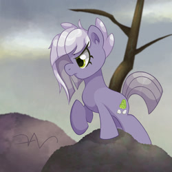 Size: 1672x1672 | Tagged: safe, artist:swasfews, limestone pie, earth pony, pony, g4, glare, outdoors, solo, tree