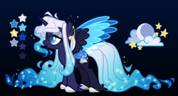 Size: 1600x863 | Tagged: safe, artist:angalalove, oc, oc:whimsical dream, alicorn, pony, colored wings, female, mare, multicolored wings, reference sheet, solo, wings