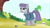 Size: 640x360 | Tagged: safe, screencap, gummy, maud pie, alligator, earth pony, pony, g4, maud pie (episode), my little pony: friendship is magic, season 4, all new, duo, female, hub logo, logo, male, outdoors, text, the hub