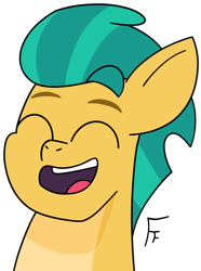 Size: 1914x2566 | Tagged: safe, artist:frownfactory, hitch trailblazer, earth pony, pony, g5, my little pony: tell your tale, eyes closed, male, open mouth, simple background, smiling, solo, stallion, transparent background