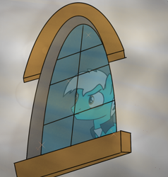 Size: 960x1009 | Tagged: safe, oc, oc only, oc:peep(tacomancer), pegasus, pony, canterlot castle, grumpy, looking out the window, pegasus oc, simple background, simple shading, tired