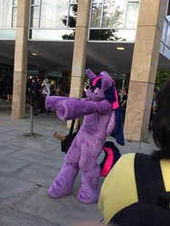 Size: 2448x3264 | Tagged: safe, twilight sparkle, alicorn, galacon, g4, 2014, fursuit, horn, irl, outdoors, photo, ponysuit, twilight sparkle (alicorn)