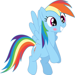 Size: 2536x2560 | Tagged: safe, rainbow dash, pegasus, pony, g4, blushing, smiling, solo, sparkles, sparkly eyes