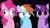 Size: 2000x1128 | Tagged: safe, artist:dansproblems, pinkie pie, rainbow dash, twilight sparkle, earth pony, pegasus, pony, unicorn, g4, 1000 hours in ms paint, derp, female, looking at you, multicolored hair, no catchlights, rainbow hair, smiling, trio, trio female, unicorn twilight