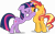 Size: 6314x3942 | Tagged: safe, artist:creedyboy124, sunset shimmer, twilight sparkle, alicorn, pony, unicorn, g4, duo, duo female, eyes closed, female, females only, horn, kissing, lesbian, mare, multicolored hair, show accurate, simple background, transparent background, twilight sparkle (alicorn), vector, wings