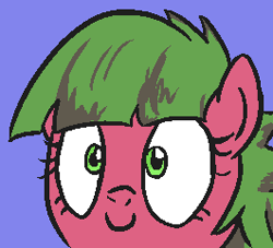 Size: 265x241 | Tagged: safe, alternate character, alternate version, artist:jargon scott, oc, oc only, oc:low rider, pegasus, pony, bust, female, head only, mare, pegasus oc, portrait, simple background, smiling, solo