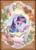 Size: 1284x1796 | Tagged: safe, biscuit, twilight sparkle, pony, g4, official, afternoon tea, book, bracelet, cake, chair, chocolate, clothes, crown, cup, dessert, dress, ear piercing, earring, flower, food, jewelry, kayou, looking down, magic, magic aura, merchandise, outfit, pen, piercing, plate, regalia, sitting, smiling, solo, teacup, text, writing