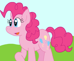 Size: 954x783 | Tagged: safe, artist:cmara, pinkie pie, earth pony, pony, g4, female, outdoors, solo