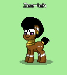 Size: 606x677 | Tagged: safe, oc, pony, pony town, aesthetic, afro, colt, foal, jewelry, male, solo, zee-leh