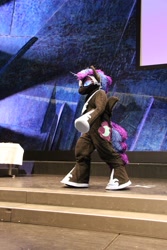 Size: 1383x2074 | Tagged: safe, nightmare moon, galacon, g4, 2015, fursuit, irl, photo, ponysuit