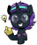 Size: 605x712 | Tagged: safe, alternate version, artist:brella, oc, oc only, oc:nyx, alicorn, pony, disguise, female, filly, foal, glasses, horn, idea, meme, nerd, simple background, solo, transparent background