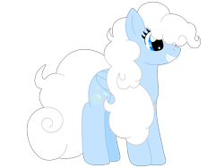 Size: 2160x1620 | Tagged: safe, artist:meghan12345, pegasus, pony, g4, battle for dream island, bubble (battle for dream island), female, folded wings, mare, ponified, simple background, smiling, solo, transparent background, wings