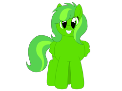 Size: 2160x1620 | Tagged: safe, artist:meghan12345, pegasus, pony, g4, battle for dream island, female, folded wings, leafy (battle for dream island), mare, ponified, simple background, smiling, solo, transparent background, wings