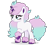 Size: 1362x1220 | Tagged: safe, artist:cstrawberrymilk, galarian ponyta, pony, ponyta, unicorn, base used, blushing, colored fetlocks, colored pinnae, curly mane, curly tail, eyelashes, female, gradient mane, gradient tail, horn, lidded eyes, mare, pokémon, ponified, purple hooves, raised hoof, shiny hooves, show accurate, simple background, smiling, solo, standing, standing on three hooves, striped horn, tail, three quarter view, transparent background, two toned eyes, two toned mane, two toned tail, unicorn horn, unshorn fetlocks, white coat