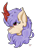 Size: 1684x2272 | Tagged: safe, artist:nismorose, oc, oc only, oc:dazzle dust, kirin, cheek fluff, disembodied head, ear fluff, horn, kirin horn, purple mane, red horn, signature, simple background, solo, tan coat, text, transparent background