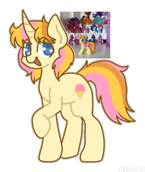 Size: 1630x1918 | Tagged: safe, artist:nawnii, sweetcream scoops, pony, unicorn, g4, horn, simple background, solo, toy, transparent background