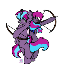 Size: 1700x1937 | Tagged: safe, artist:minty joy, oc, oc only, oc:cloud twist, alicorn, bat pony, bat pony alicorn, unicorn, back to back, bat wings, bipedal, bow, chest fluff, ear fluff, female, horn, looking at each other, looking at someone, male, mare, mare oc, ready to fight, shoulder fluff, simple background, smiling, stallion, stallion oc, transparent background, underhoof, wings