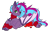 Size: 1110x720 | Tagged: safe, artist:faquali, oc, oc only, oc:cloud twist, alicorn, bat pony, bat pony alicorn, unicorn, :p, bat wings, chest fluff, cute, female, folded wings, heart, horn, lying down, male, mare, one eye closed, prone, simple background, solo, stallion, tongue out, transparent background, unshorn fetlocks, wings, wink, wrapped up