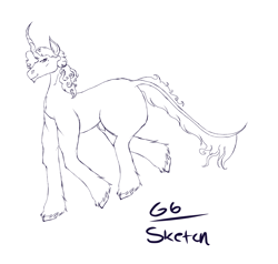 Size: 3962x3776 | Tagged: safe, artist:earth.loser, oc, oc:silver swirl, classical unicorn, unicorn, cloven hooves, curly mane, curly tail, eyelashes, g6, g6:the new stars, generation prediction, horn, lashes, lashes on male, leonine tail, nudity, prediction, realistic, sheath, smiling, tail, unshorn fetlocks