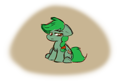 Size: 1109x768 | Tagged: safe, artist:zutcha, oc, oc only, oc:lonely day, earth pony, pony, female, floppy ears, frown, lidded eyes, looking down, mare, sitting, solo