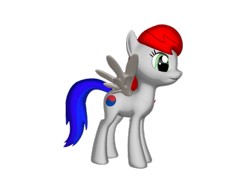 Size: 577x433 | Tagged: safe, artist:ramirocalderoniv, pony, 3d, nation ponies, ponified, simple background, solo, south korea, transparent background