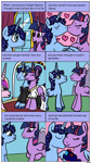 Size: 1080x1920 | Tagged: safe, artist:wrath-marionphauna, part of a set, princess cadance, twilight sparkle, oc, oc:blue thunder, oc:prince thunderbolt, alicorn, g4, canon x oc, clothes, comic, dress, horn, marriage, shipping, twilight sparkle (alicorn), wedding, wedding dress