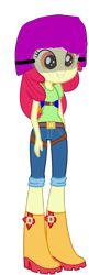 Size: 509x1566 | Tagged: safe, artist:applebloomfun, apple bloom, human, equestria girls, g4, boots, helmet, shoes, skydiving, solo