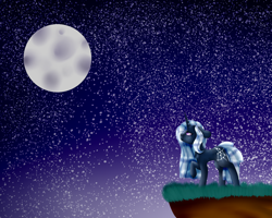 Size: 2000x1600 | Tagged: safe, artist:fae-core, oc, pony, unicorn, female, horn, mare, moon, solo, stars