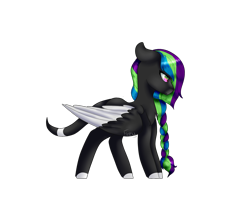 Size: 2000x1700 | Tagged: safe, artist:fae-core, oc, pegasus, pony, colored wings, female, mare, simple background, solo, transparent background, two toned wings, wings