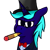 Size: 600x600 | Tagged: safe, artist:mikhil, oc, oc only, oc:lazure sapphire, pony, unicorn, capitalism, cigar, clothes, cylinder, hat, horn, male, simple background, solo, stallion, suit, transparent background, unicorn oc