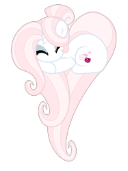 Size: 2048x2732 | Tagged: safe, artist:mommymidday, oc, oc only, oc:mommy midday, unicorn, eyes closed, eyeshadow, hair bun, heart pony, horn, long hair, makeup, pink hair, simple background, solo, transparent background, white coat