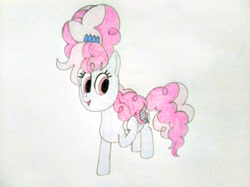 Size: 4032x3016 | Tagged: safe, artist:jakusi, cotton sky, pegasus, pony, g4, background pony, big hair, female, hairband, mare, solo, traditional art