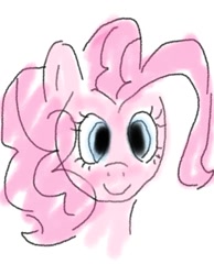 Size: 720x929 | Tagged: safe, artist:jakusi, pinkie pie, earth pony, g4, bust, colored sketch, drawn on phone, female, mare, phone drawing, portrait, sketch, solo